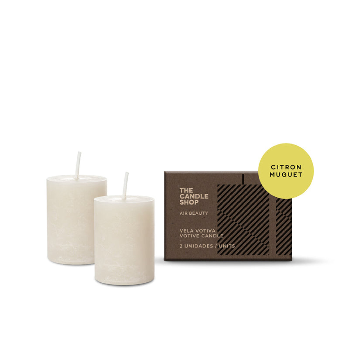 VELA VOTIVA X2 CITRON MUGUET 