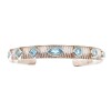 Brazalete "Pune" silver topacio azul-BR2014 conpiedra