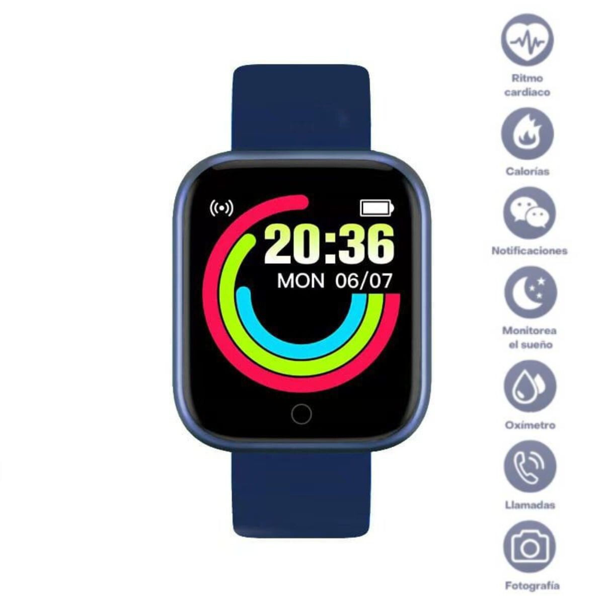 Smartwatch Y68 Azul 