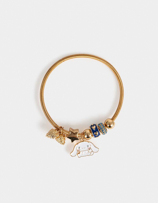 Pulseras Infantiles Licencias Pulsera Flexible Multi Dije Cinnamoroll - Dorado