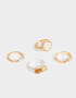 Sets Anillos Metal diferenciado Set Anillos 4 De Metal - Combinacion Bicolor