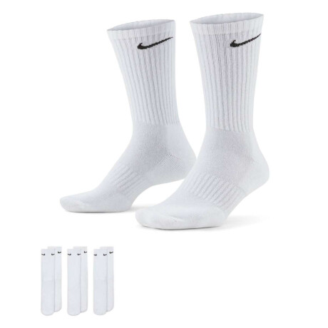 Medias Nike Everyday Cush Media larga 3-Pack de Hombre Blanco