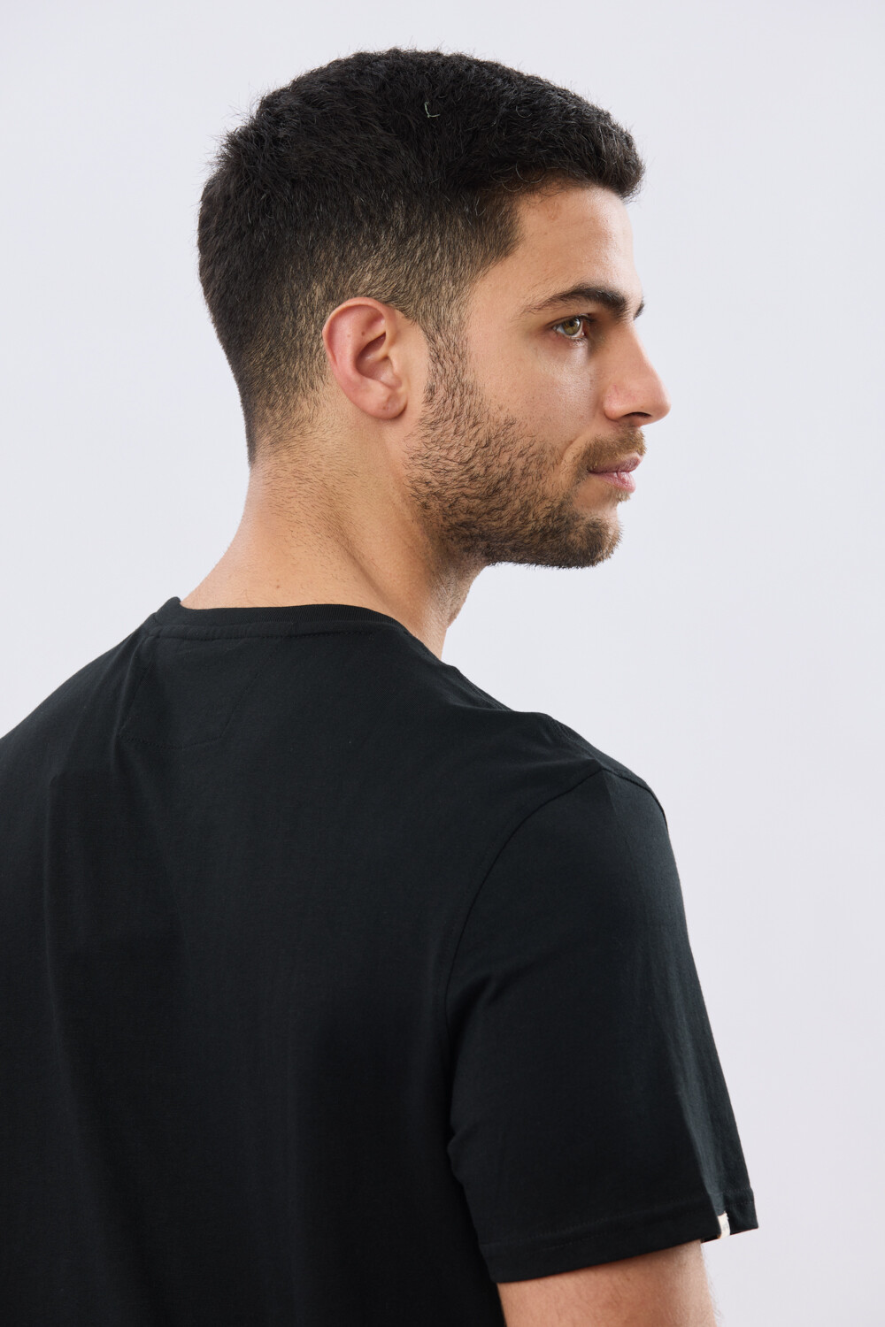 REMERA ESTAMPADA DE ALGODÓN Negro