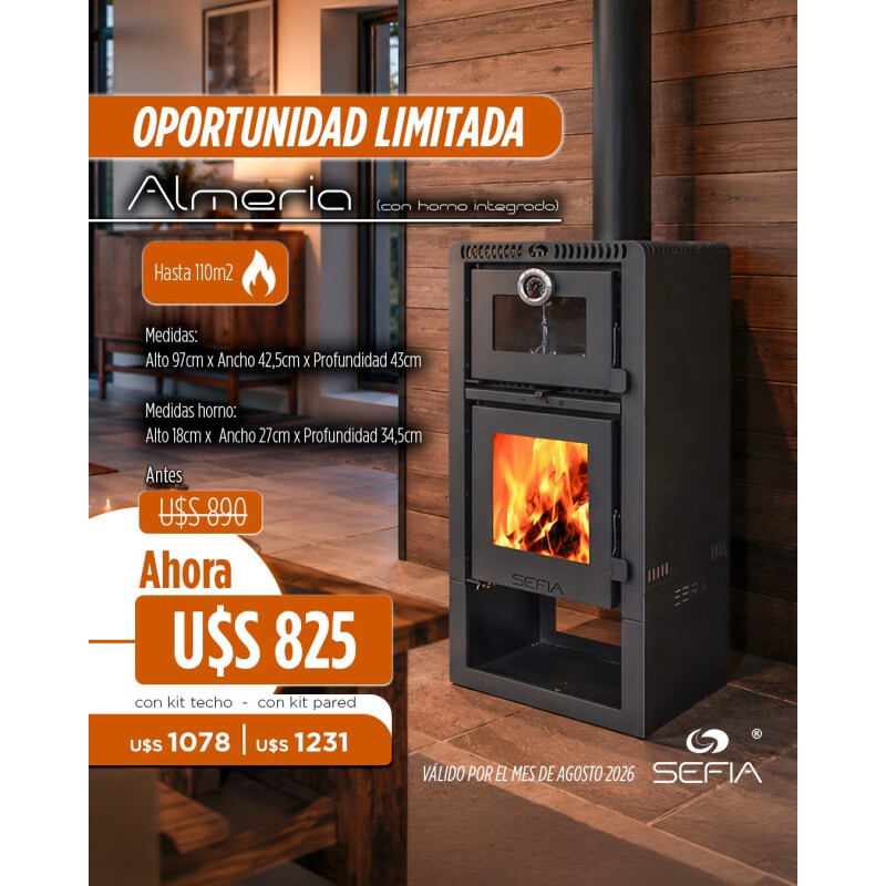 Calefactor A Leña Con Horno Almeria Sefia Calefactor A Leña Con Horno Almeria Sefia