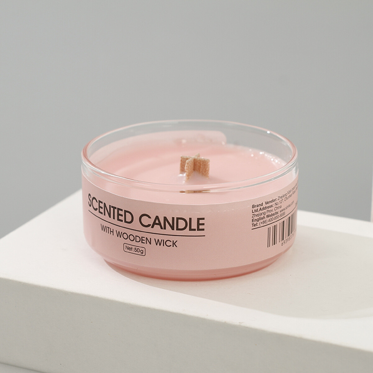 Vela Perfumada Con Mecha De Madera (50g) (sunset) 