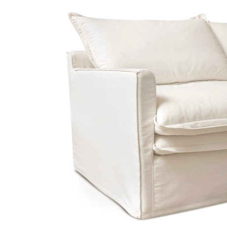 SOFA 4 CUERPOS TELA BLANCO ALASKA