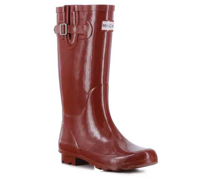 Bota de lluvia DOTS caña alta con forro estampado MissCarol - Wine -  MissCarol - 146.W80690300 — Miss Carol