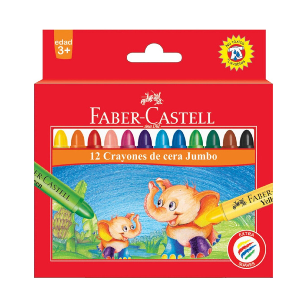 Crayones Gruesos FABER CASTELL Jumbo x12 Colores 