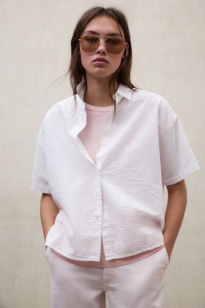CAMISA MELANIA SEERSUCKER Blanco