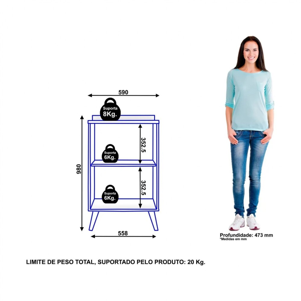 Aparador 1 Puerta - Favorita Blanco