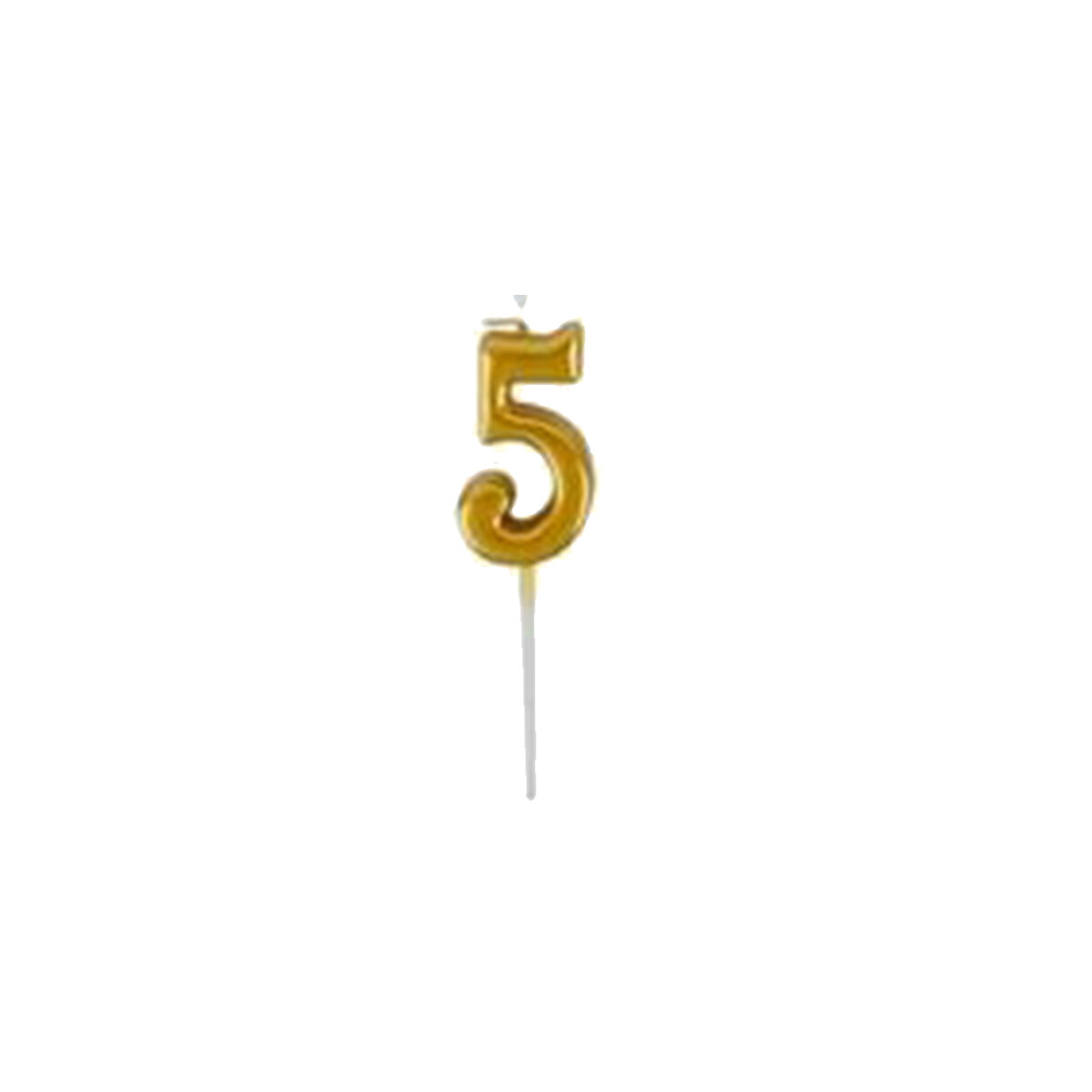Vela dorada números - Número 5 