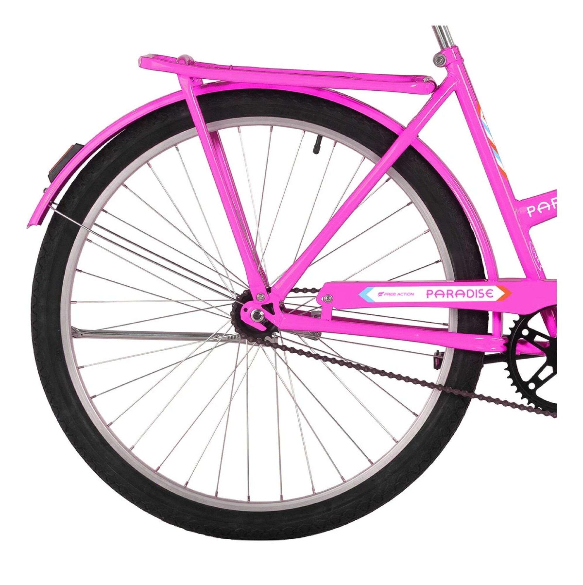 26 Rosa Bicicleta Paseo Free Action Paradise Mujer Rodado 26 Rosa 21