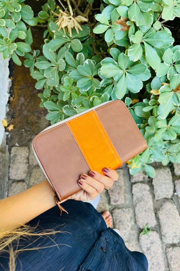 Leather Wallet Naranja