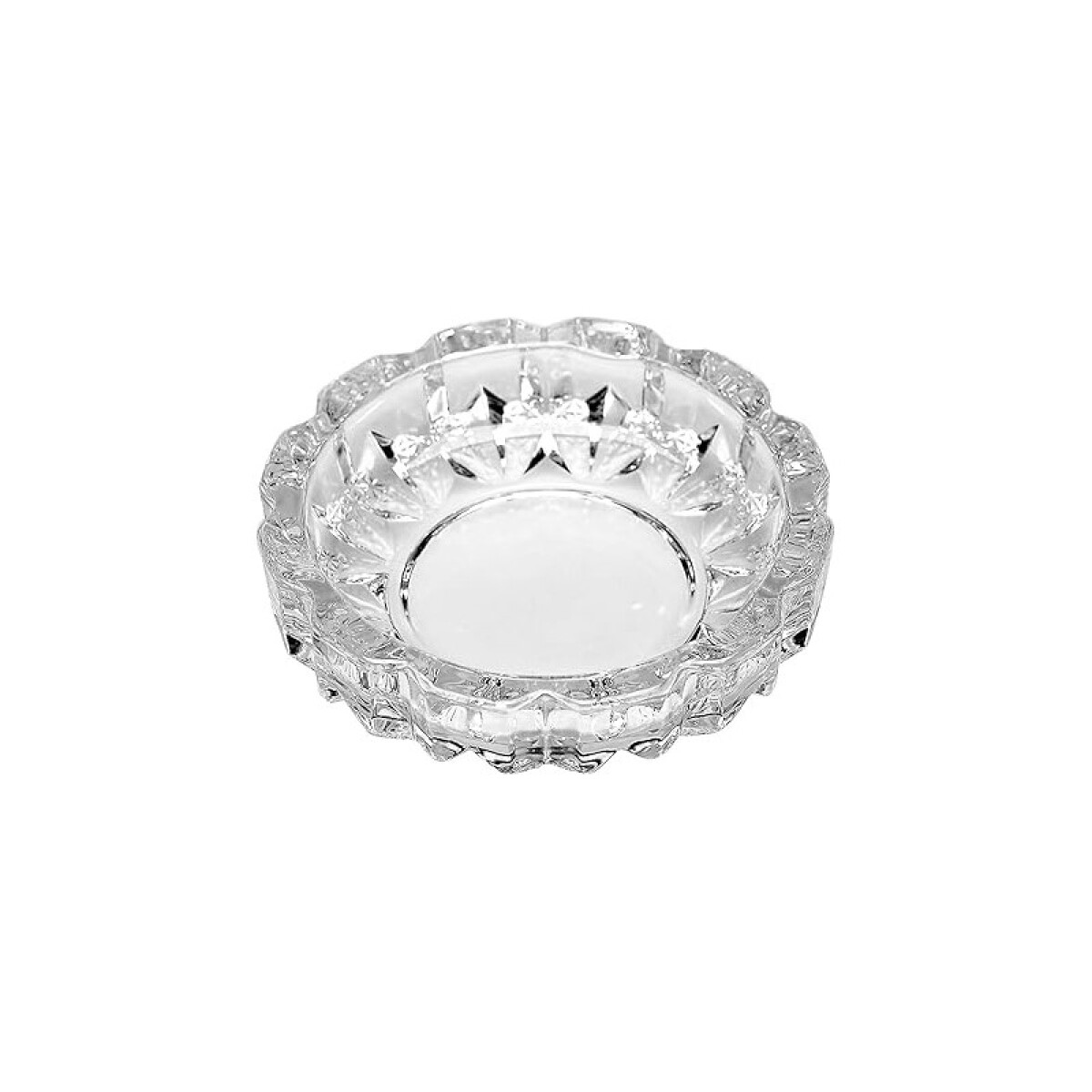 Porta vela de Cristal redondo Transparente 12*2.5cm - Porta Vela De Cristal Redondo Transparente 12*2.5cm 