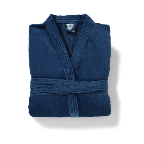 Bata Baño Dohler Velour 100% Algodón Talle P al XXG AZUL OSCURO
