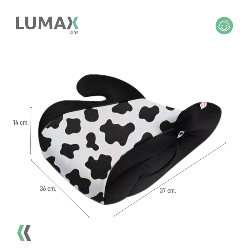 Booster Alzador de Seguridad Lumax Kids para Auto Blanco y Negro