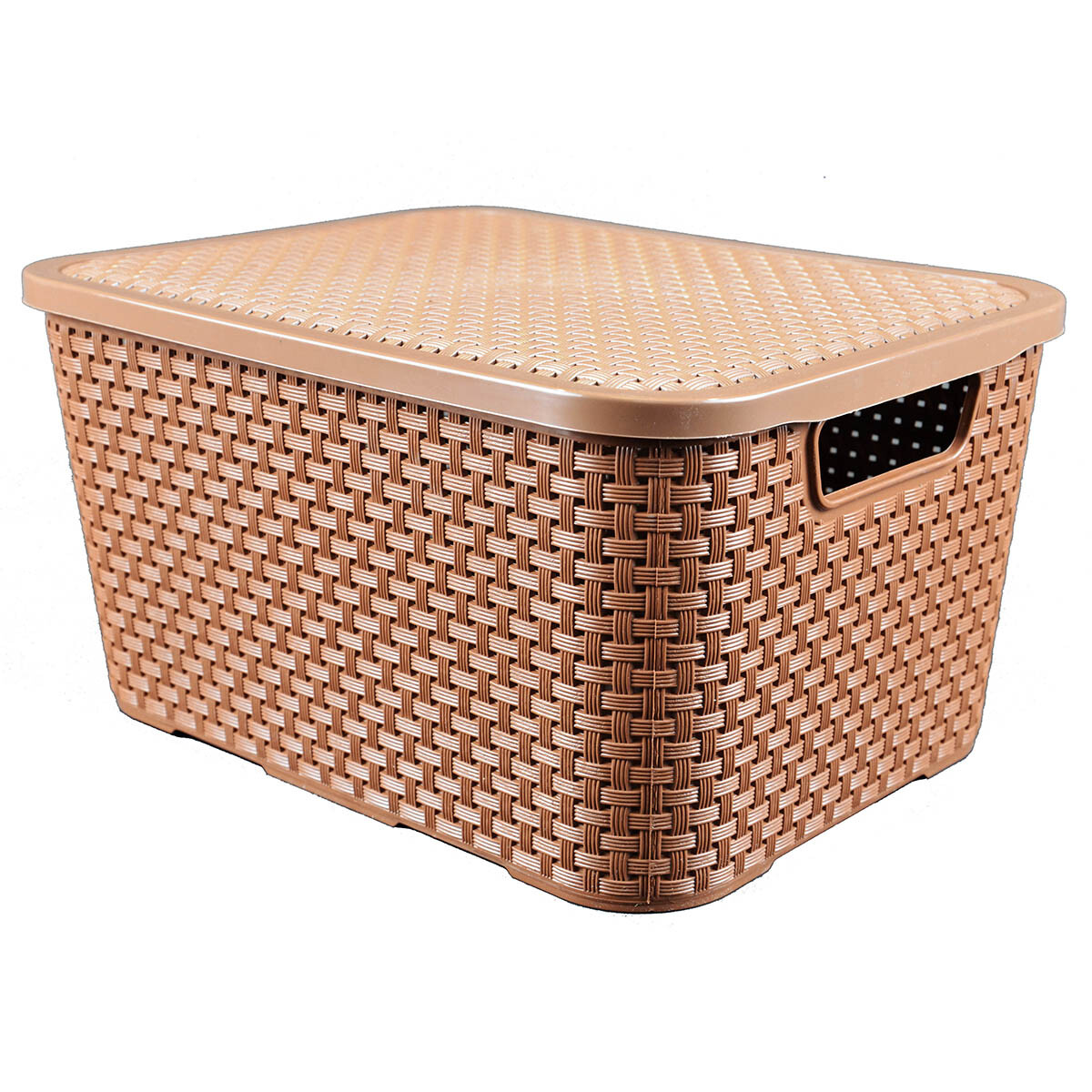 Caja simil ratán 7 lts - MARRON 