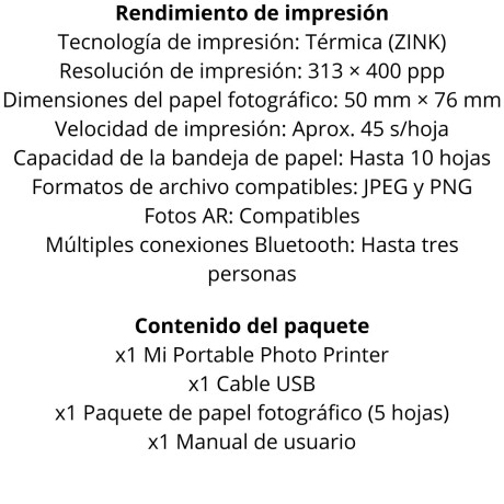 Impresora Xiaomi térmica V01