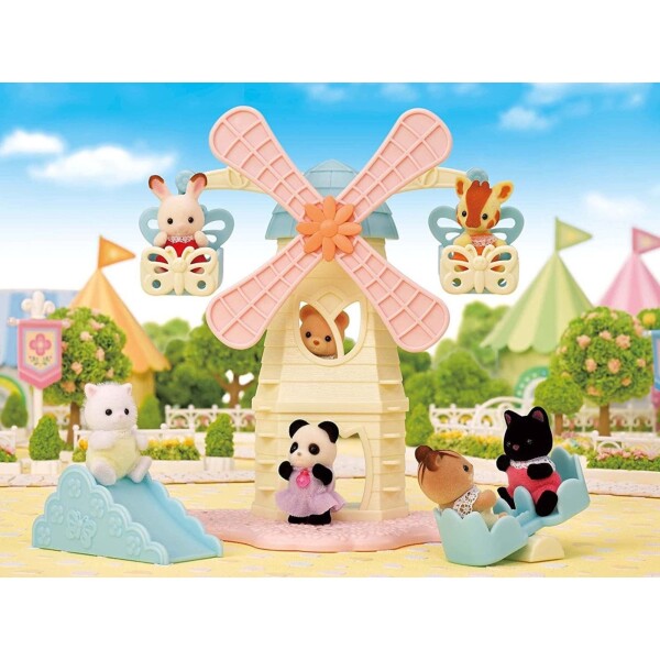 Sylvanian Families Parque De Juegos Molino Tobogan Gato Bebé Sylvanian Families Parque De Juegos Molino Tobogan Gato Bebé
