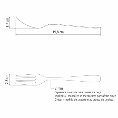Tenedor Mesa Cosmos Acero Inoxidable Tramontina Tenedor Mesa Cosmos Acero Inoxidable Tramontina