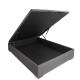 Box Para Sommier Baulera Patas Metálicas Dos Plaza Negro Negro