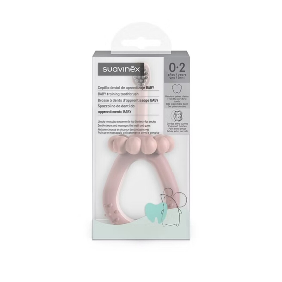 Cepillo De Dientes Suavinex Baby 0-2 Años Rosa 