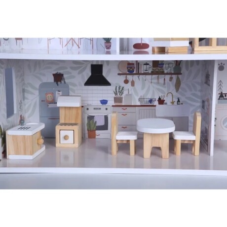 Casa de muñecas juguete Edu Fun con accesorios Sarah Doll House Casa de muñecas juguete Edu Fun con accesorios Sarah Doll House