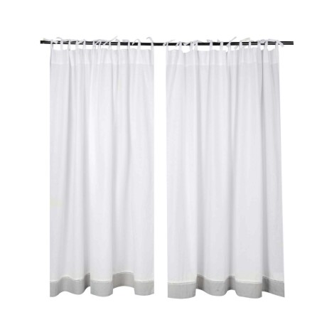 CORTINA ALGODON GRIS GUARDA DE LINO SET X 2