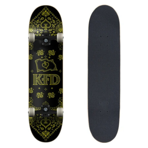 Skate armado KFD PROGRESSIVE PREMIUM BANDANA FOIL GOLD 7.75" Skate armado KFD PROGRESSIVE PREMIUM BANDANA FOIL GOLD 7.75"