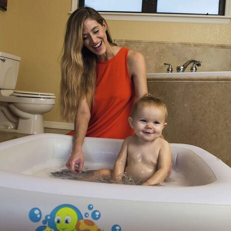 Piscina Inflable Para Niños Facil Armar Portatil Colores Blanco
