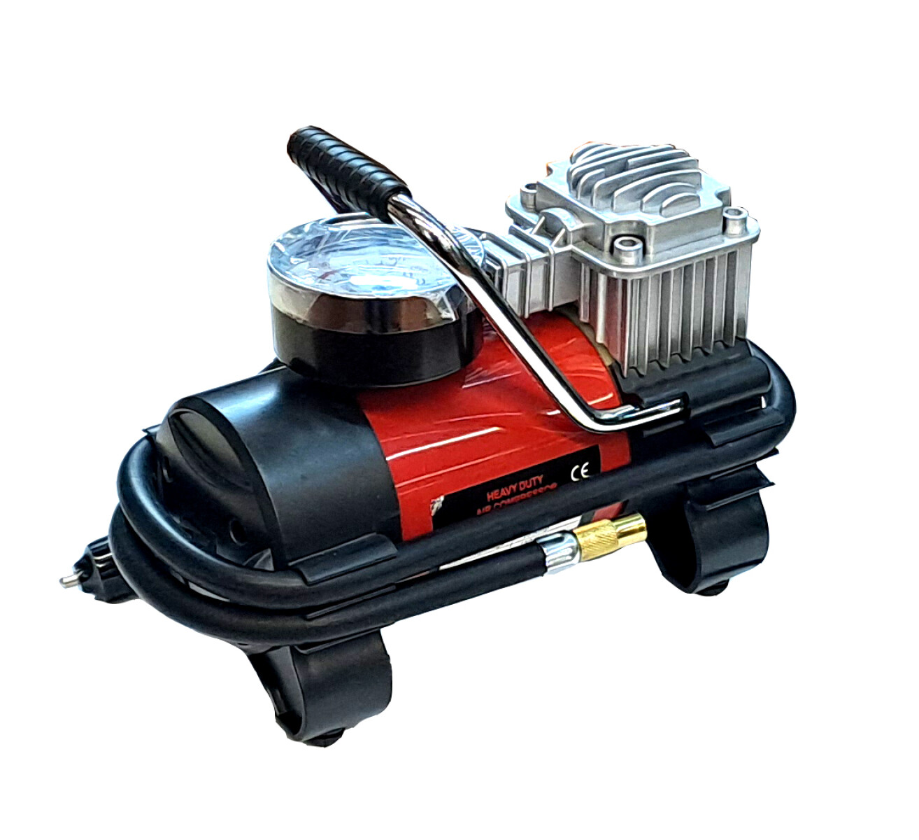 COMPRESOR DE AIRE - 12V 150 PSI 35 LTS/MIN MEDIANO CON ADAPTADORES - 