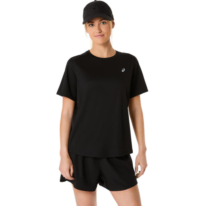 Polo Running Asics Silver SS Top Mujer Performance Black