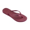 Sandalias Havaianas Slim Logo Metallic Mujer Amaranto