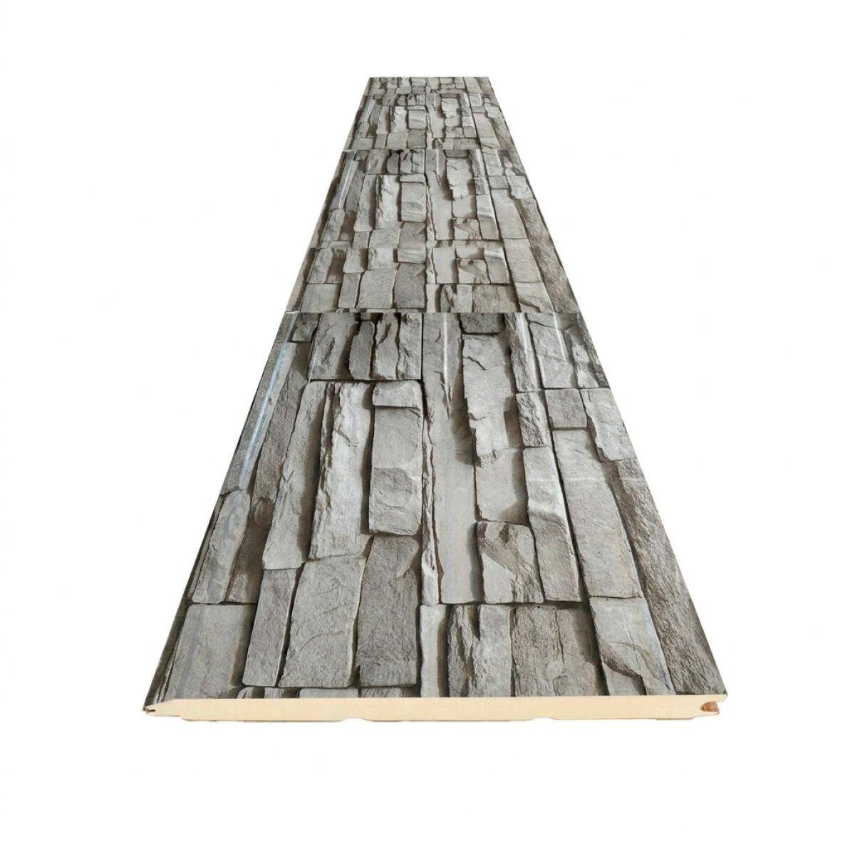 Revestimiento Metal Siding Modelo Ladrillo Gris Piedra Irregular 