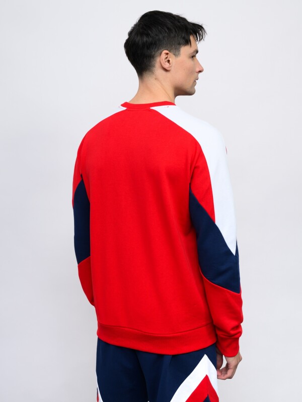 BUZO CREW Nacional Hombre Rojo, Azul Marino, Blanco