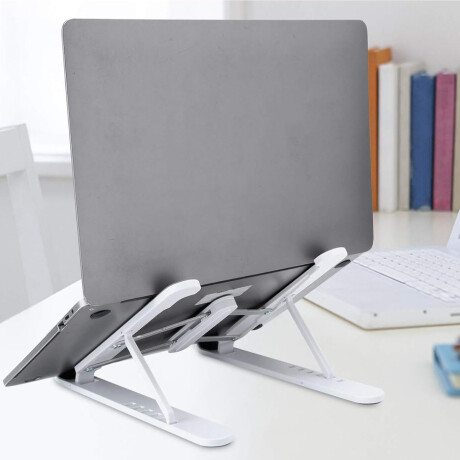 Soporte laptop de plástico regulable Blanco