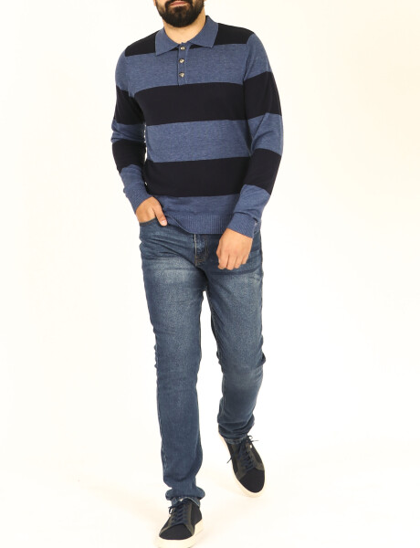 470997 SWEATER HARRY Azul Piedra/azul Osc