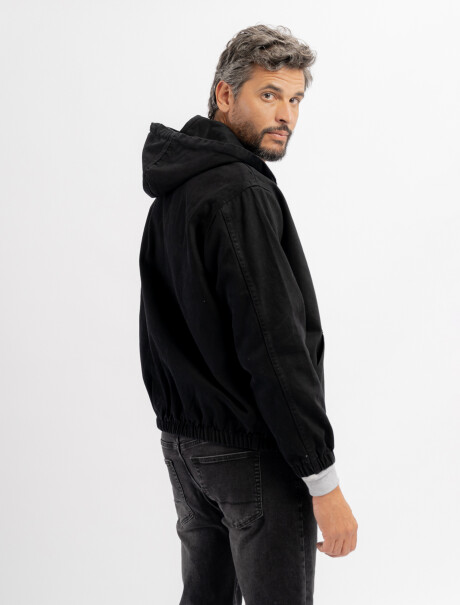 Campera jean con capucha Campera jean con capucha