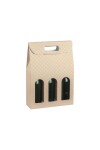Caja c/ventana 3 botellas 27x9x38,5 cm. MATELASSE NUDO