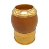 MATE TORPEDO ALPACA BAÑADA EN ORO 02 Marrónuniforme