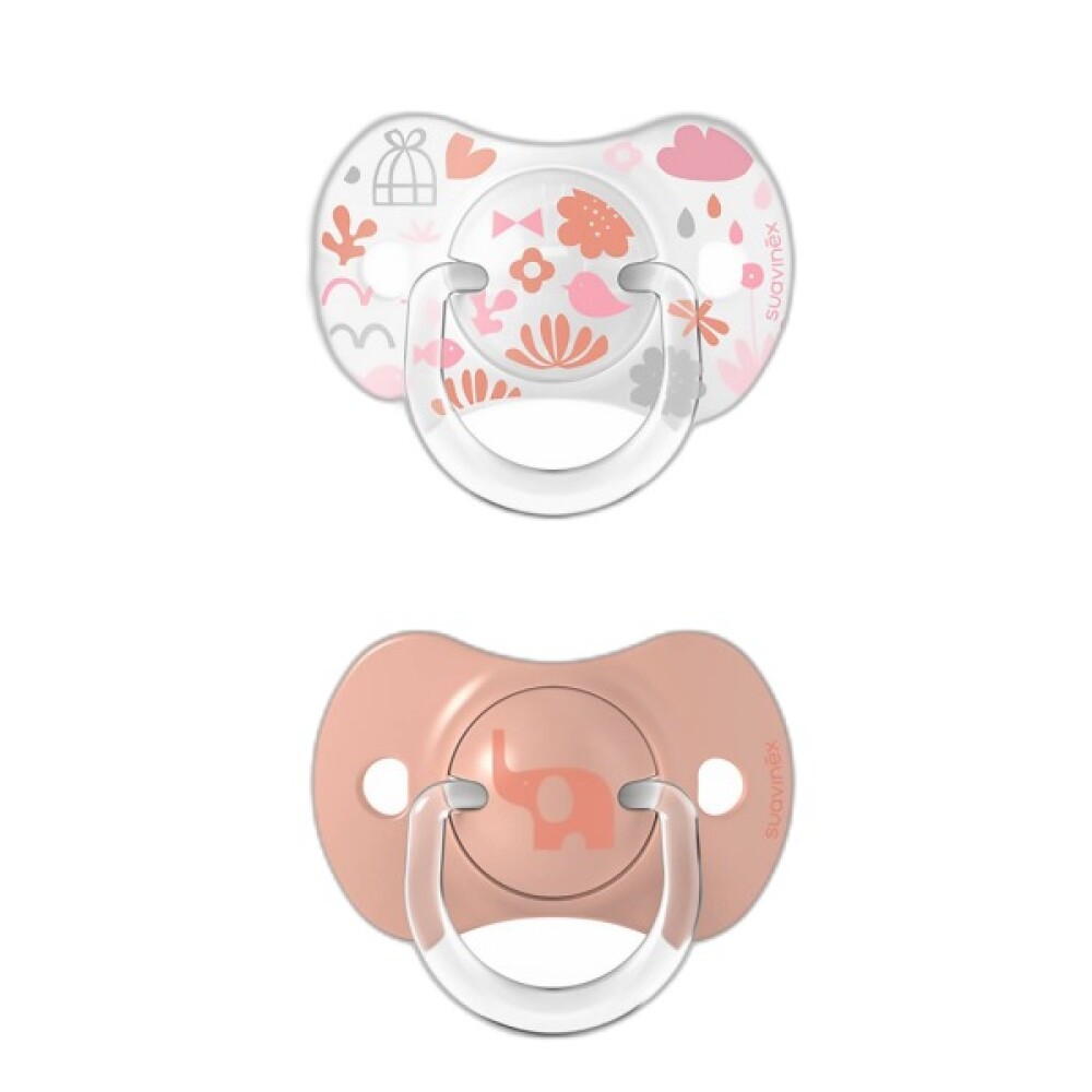 Set x2 chupete fisiologico Suavinex 6 a 18M memories rosado