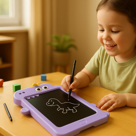 Tablet de dibujo para niños cocodrilo Violeta
