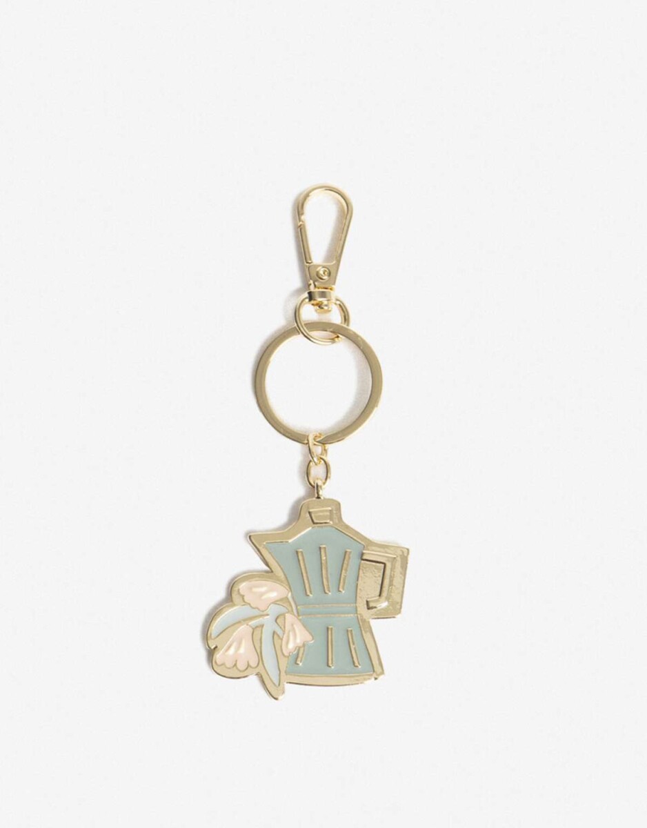 Llavero Cafetera. - Combinacion multicolor 