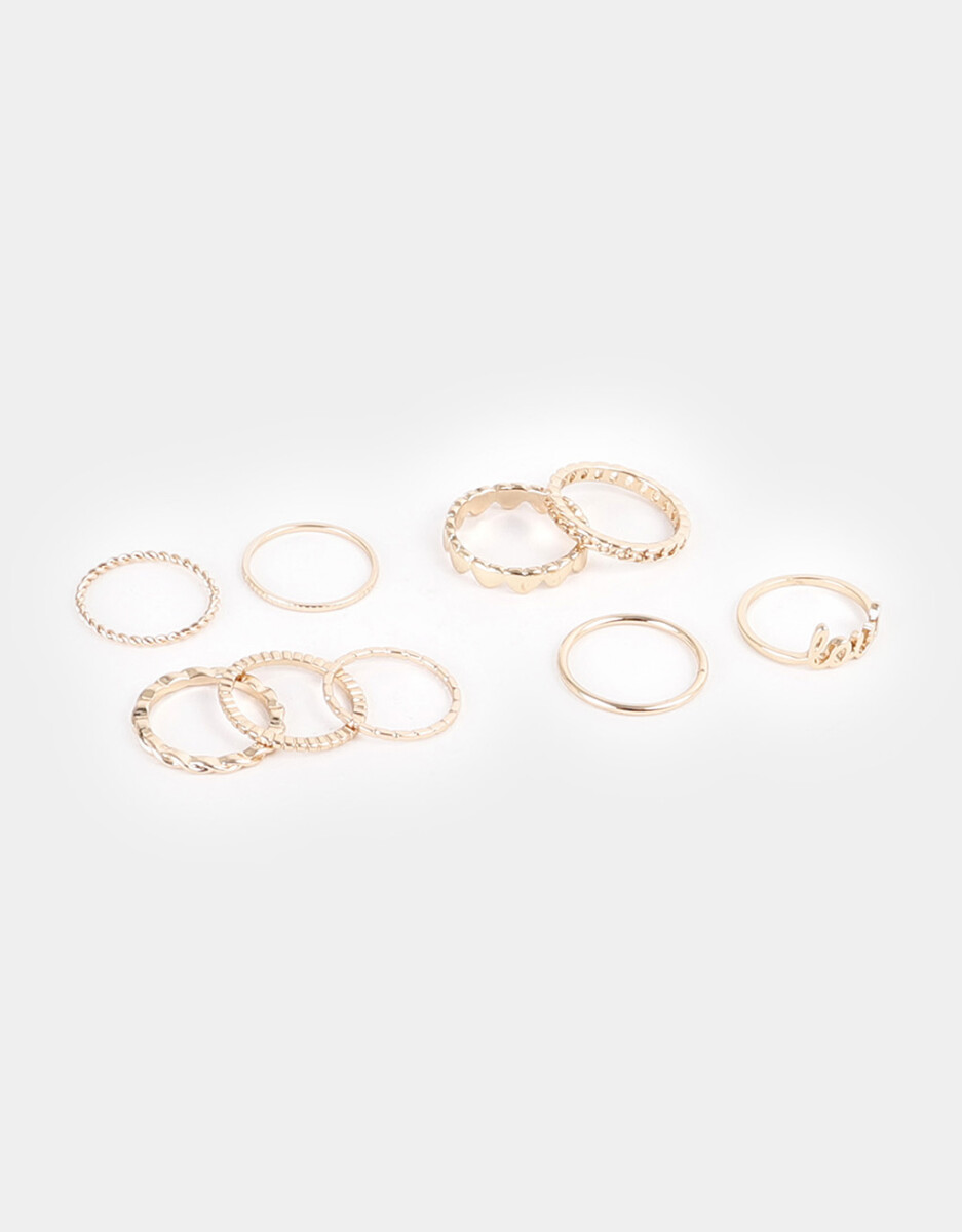 Set De Anillos Love 