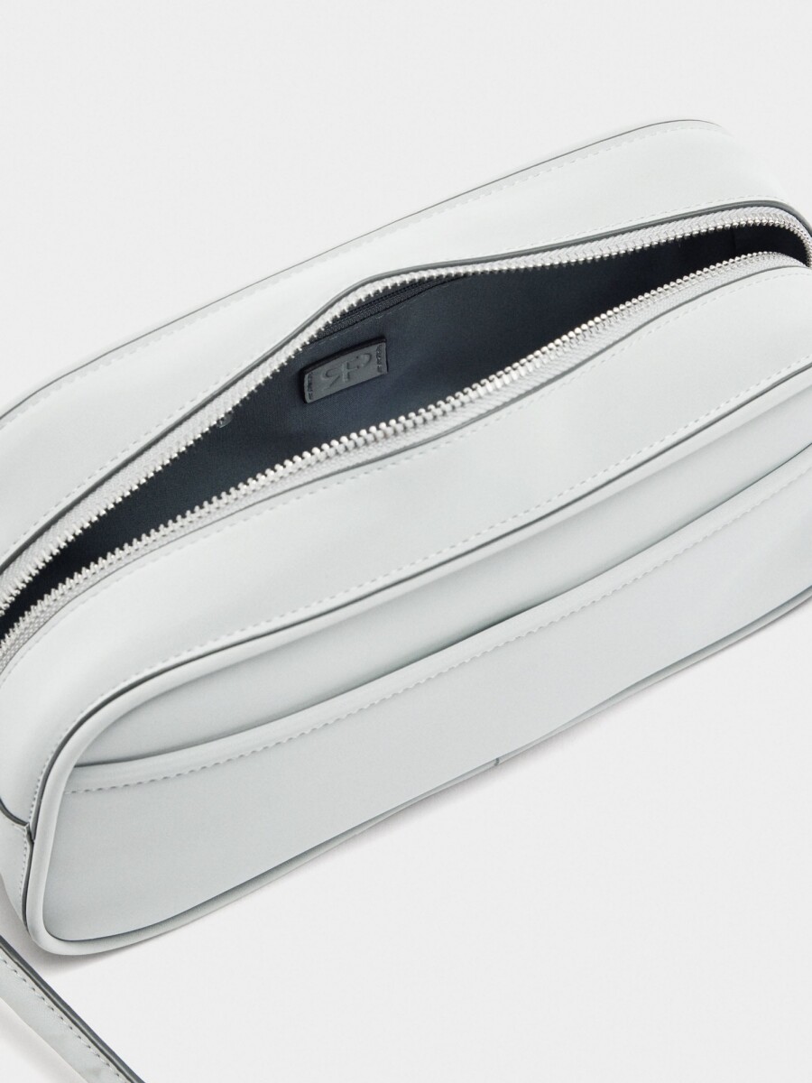 Bolso De Hombro De Textura Suave M blanco