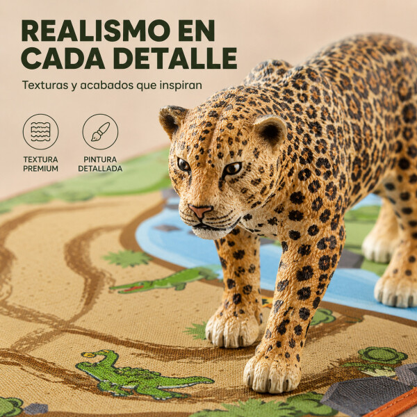 Juego Schleich Alfombra Interactiva Figura Juguete Niños Variante Modelo Jaguar