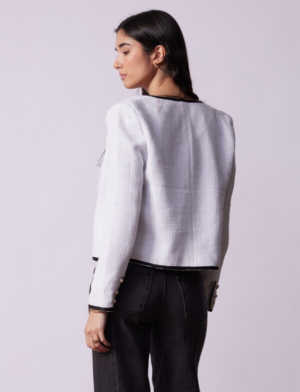 Chaqueta Tweed BLANCO/NEGRO
