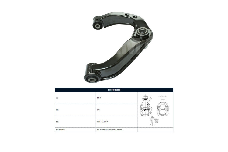 Parilla De Suspension Del Nissan D23 - Frontier - Np300 15-25 Der Parilla De Suspension Del Nissan D23 - Frontier - Np300 15-25 Der