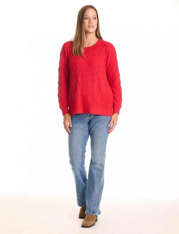 Buzo Soft Trenzas ROJO