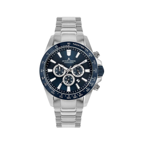 Reloj Jacques Lemans con Malla de Acero y Esfera Redonda Reloj Jacques Lemans con Malla de Acero y Esfera Redonda